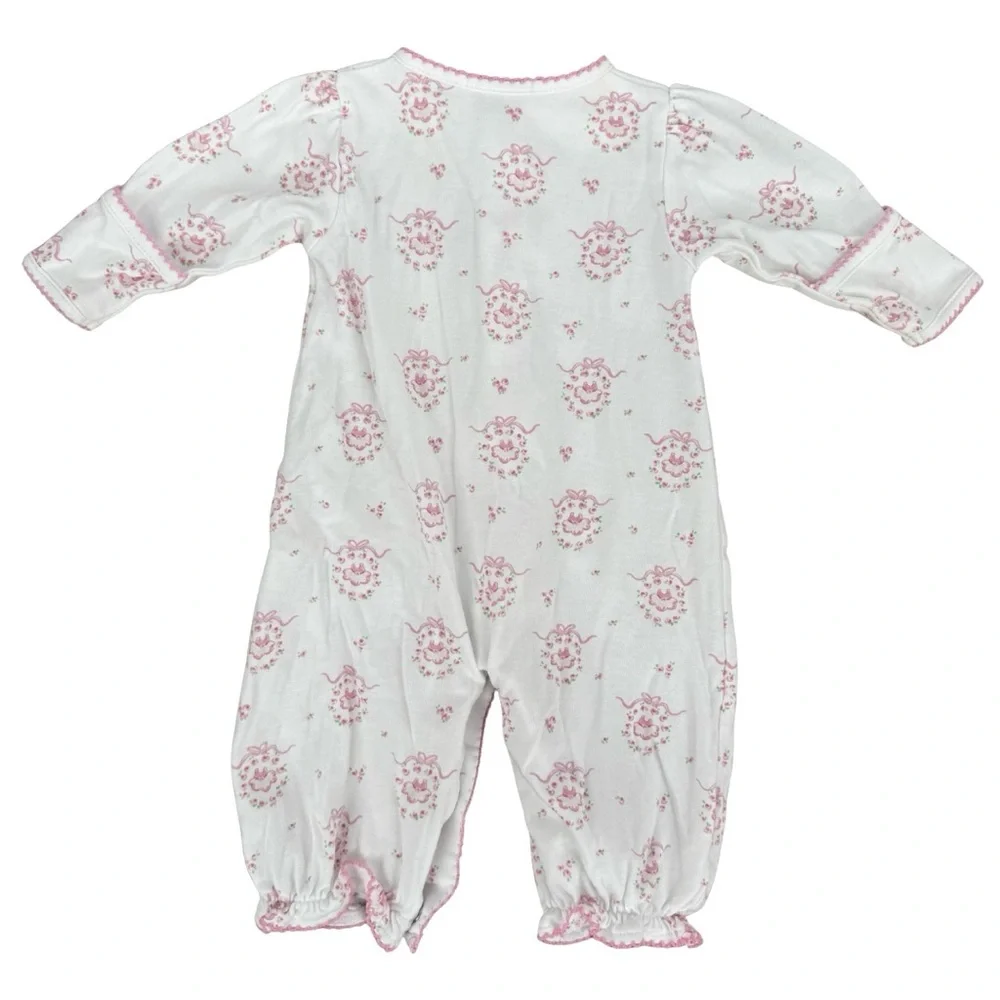 Kissy Kissy Pink Ballet Tutu Print Convertible Playsuit Gown Preemie Pima Cotton
